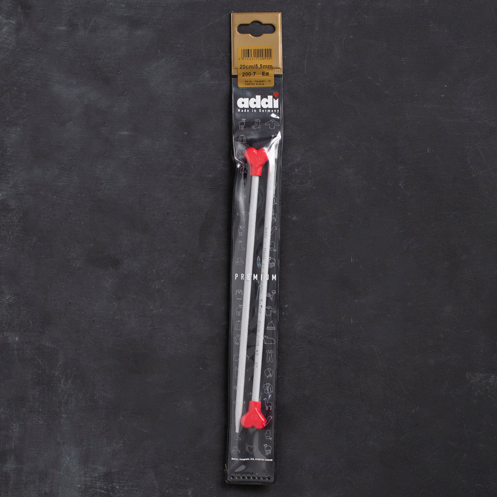 Addi Kalpli 5,5mm 20cm Klasik Alüminyum Örgü Şişi - 200-7